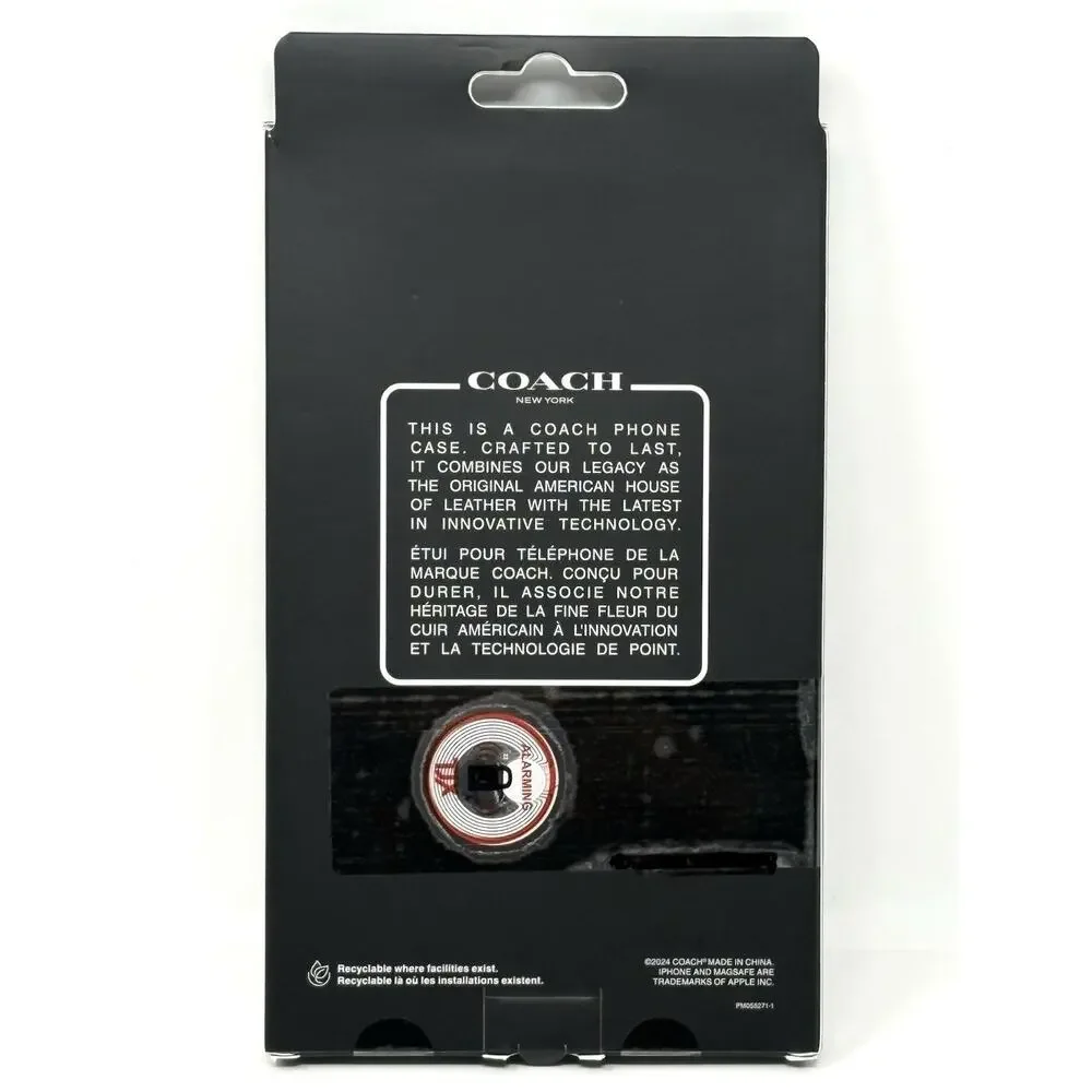 Coach iPhone 15 Pro Max Clear Case Signature Cs Deep Forest Logo Magsafe NIP